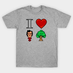 I Love Poe Tree T-Shirt